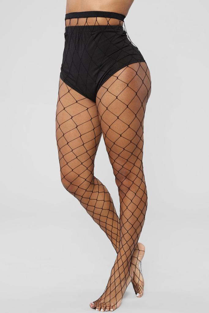 Fishnet wide stocking