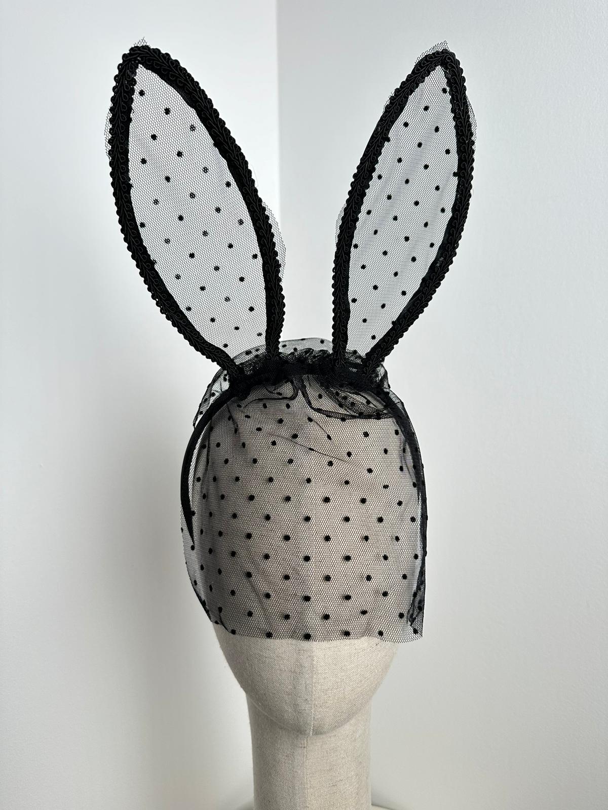 Polka bunny headband